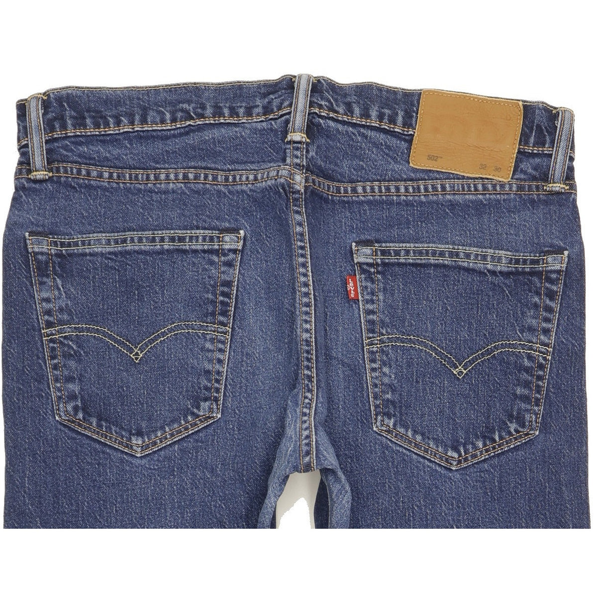 Levi's 502 Men Blue Tapered Regular Stretch Jeans W32 L28