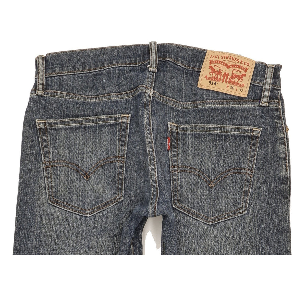 Levi's 514 Men Blue Straight Slim Stretch Jeans W30 L32