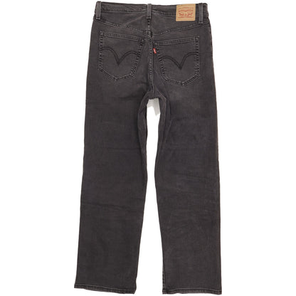 Levi's Ribcage Black Straight Regular Jeans High Waisted W31 L32