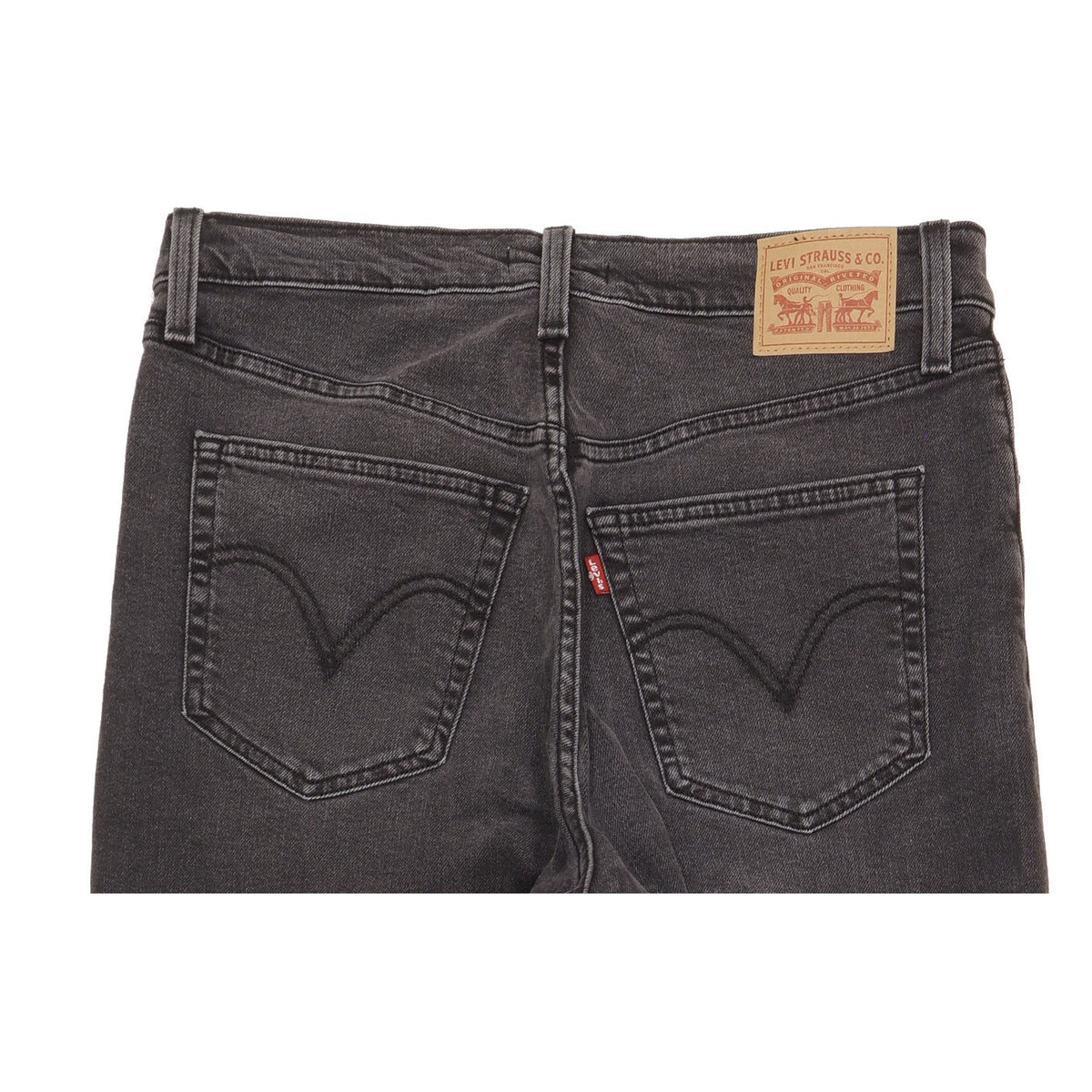 Levi's Ribcage Black Straight Regular Jeans High Waisted W31 L32