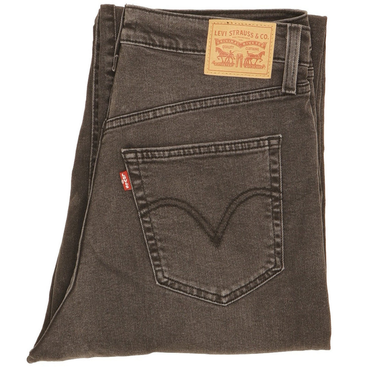 Levi's Ribcage Black Straight Regular Jeans High Waisted W31 L32
