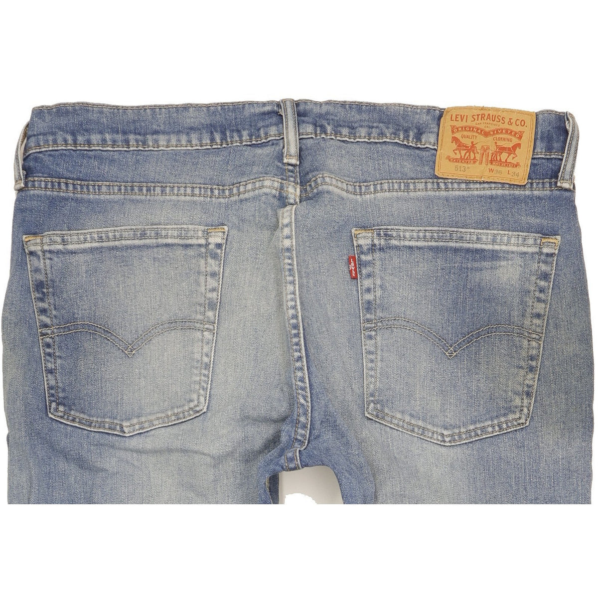 Levi's 513 Men Blue Straight Slim Jeans W36 L34