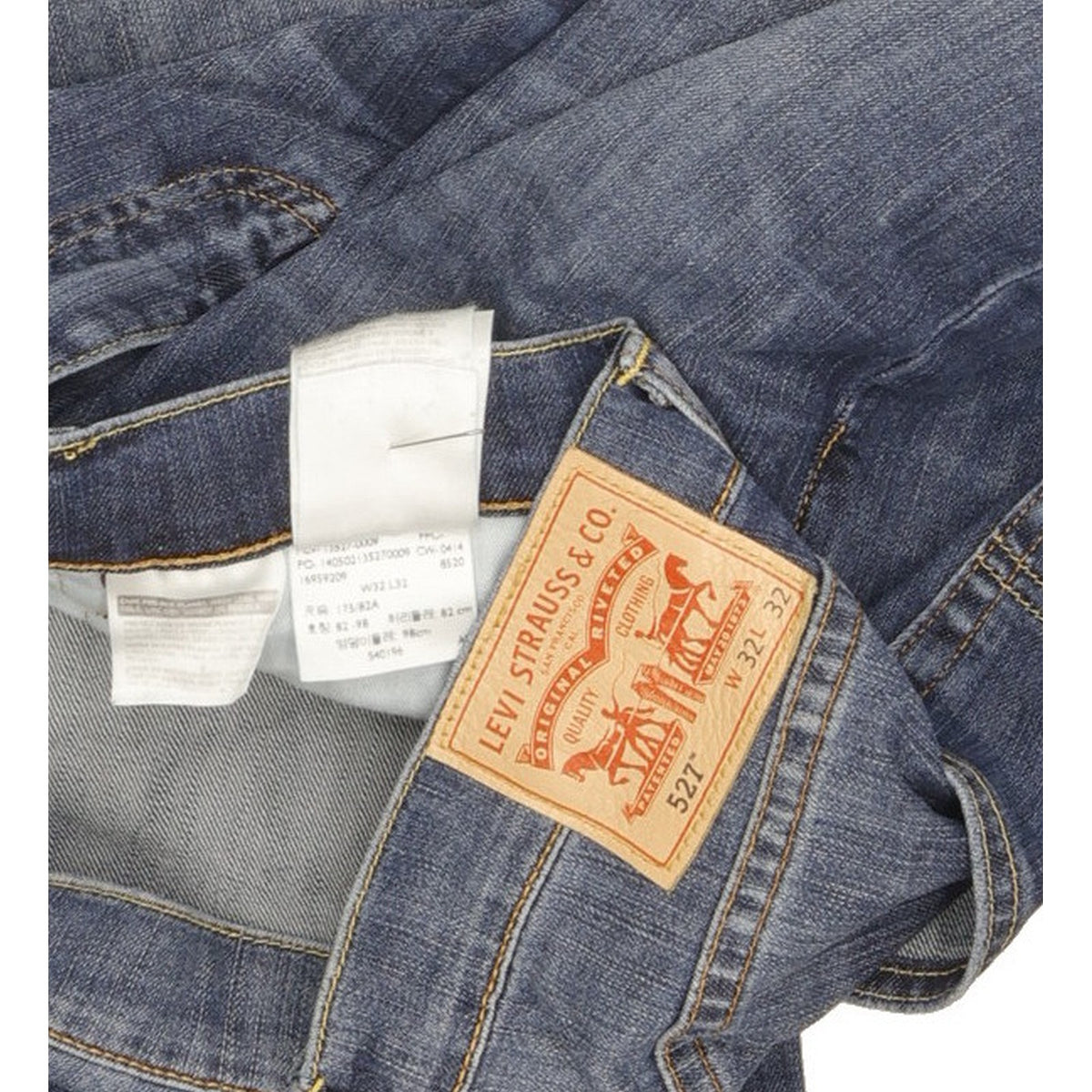Levi's 527 Men Blue Bootcut Slim Stretch Jeans W32 L32