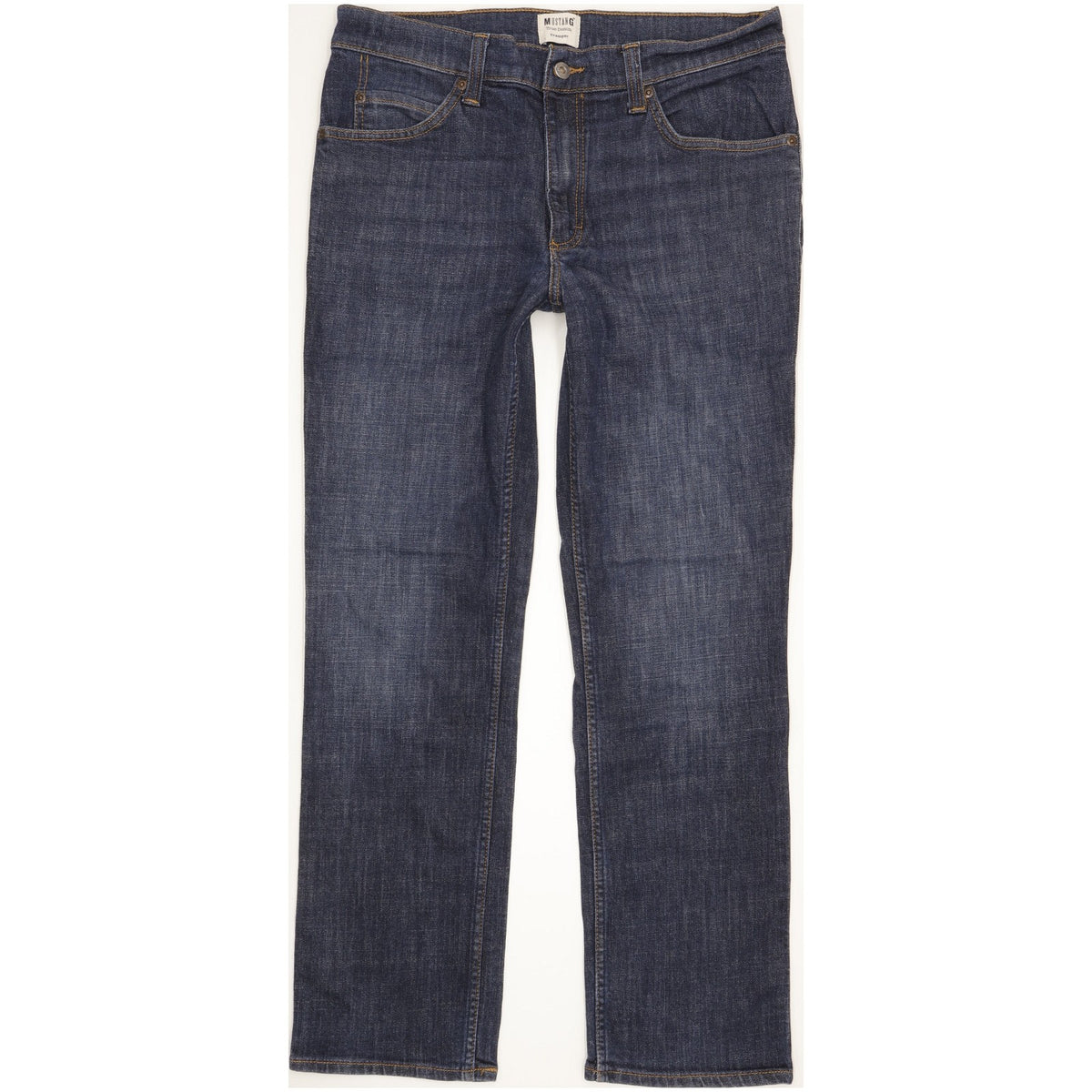Mustang Tamper Men Blue Straight Regular Stretch Jeans W35 L30