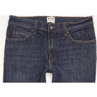 Mustang Tamper Men Blue Straight Regular Stretch Jeans W35 L30
