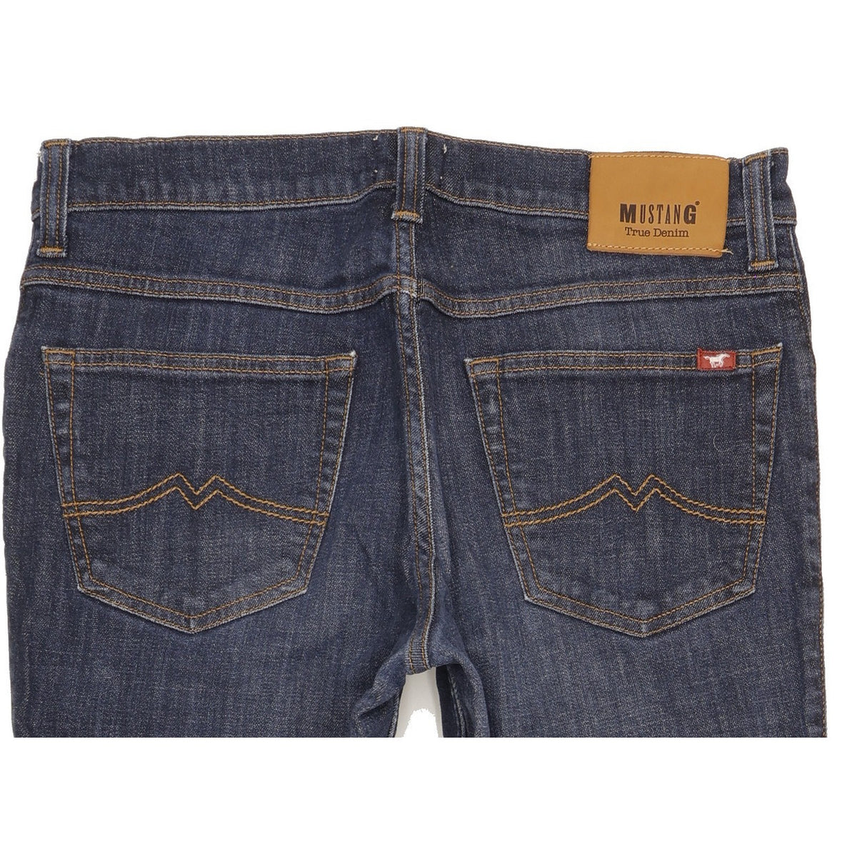 Mustang Tamper Men Blue Straight Regular Stretch Jeans W35 L30