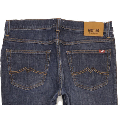 Mustang Tamper Men Blue Straight Regular Stretch Jeans W35 L30