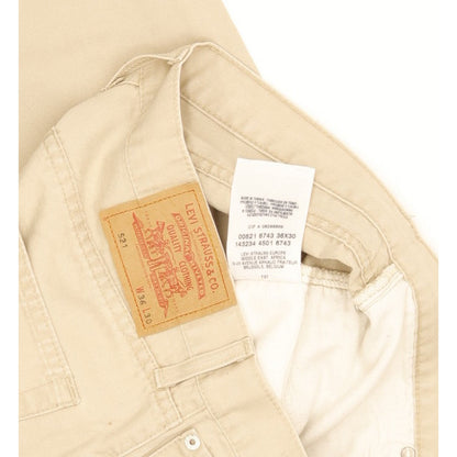 Levi's 521 Men Beige Straight Regular Jeans W35 L29