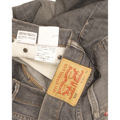 Levi's 508 Men Grey Straight Slim Stretch Jeans W30 L28