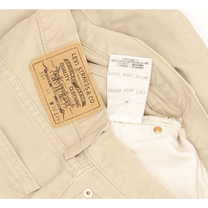Levi's 551 Men Beige Straight Regular Jeans W32 L29