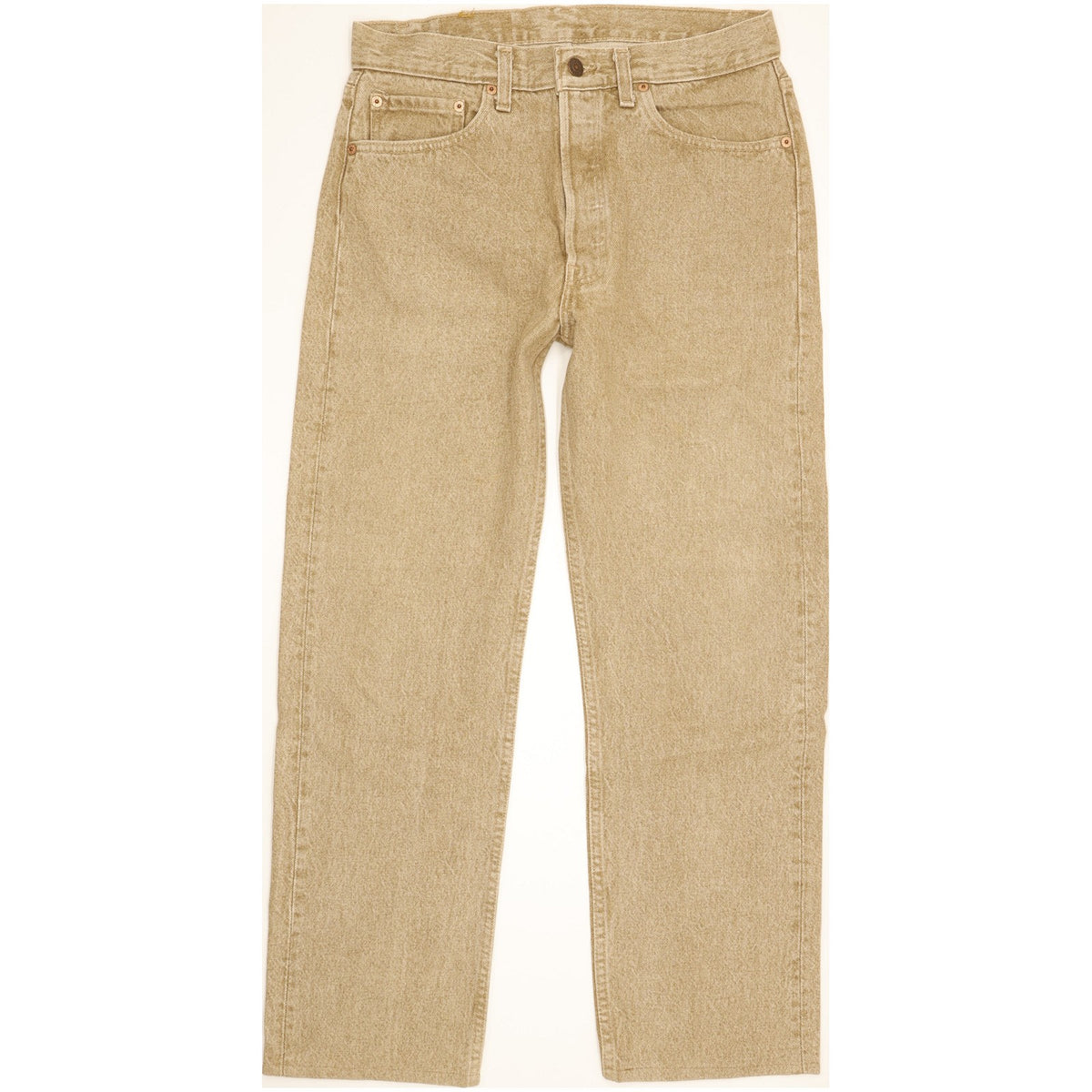 Levi's 501 Made in USA Men Beige Straight Regular Jeans W32 L28