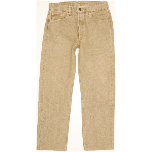 Levi's 501 Made in USA Men Beige Straight Regular Jeans W32 L28