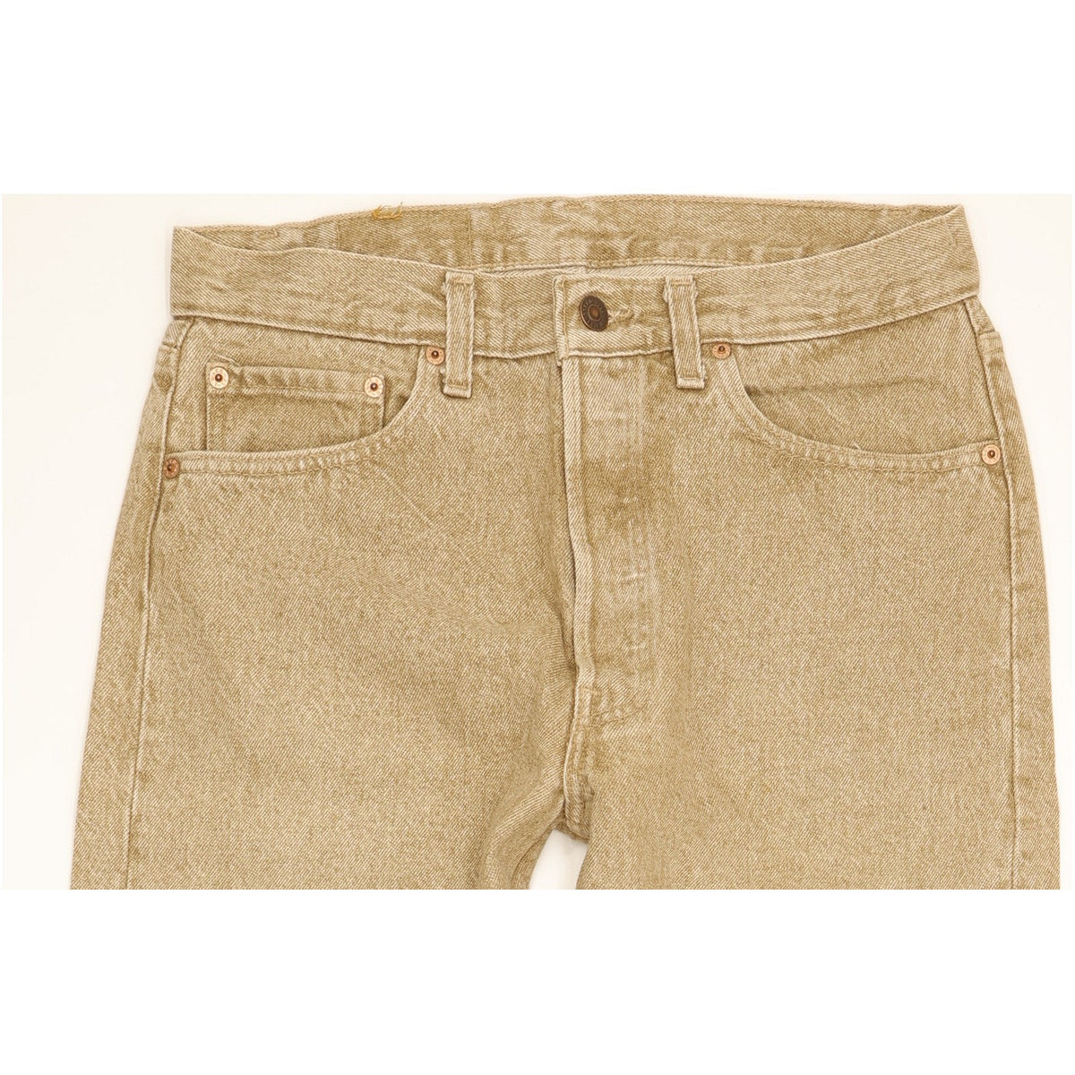 Levi's 501 Made in USA Men Beige Straight Regular Jeans W32 L28