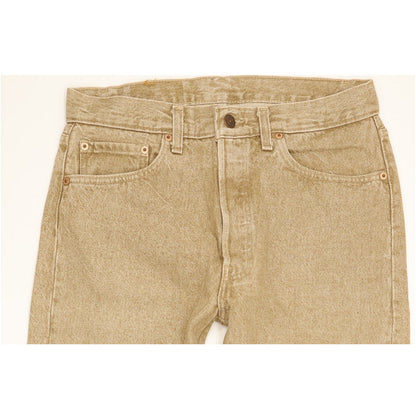 Levi's 501 Made in USA Men Beige Straight Regular Jeans W32 L28