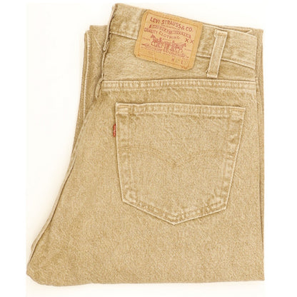 Levi's 501 Made in USA Men Beige Straight Regular Jeans W32 L28