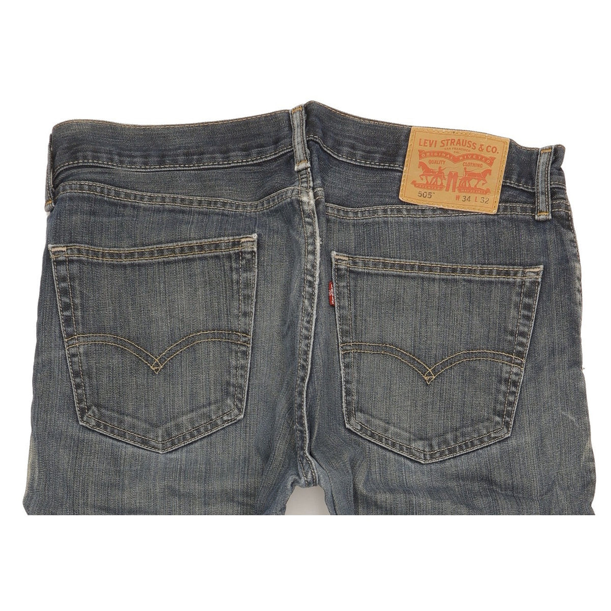 Levi's 505 Men Blue Straight Regular Jeans W34 L32