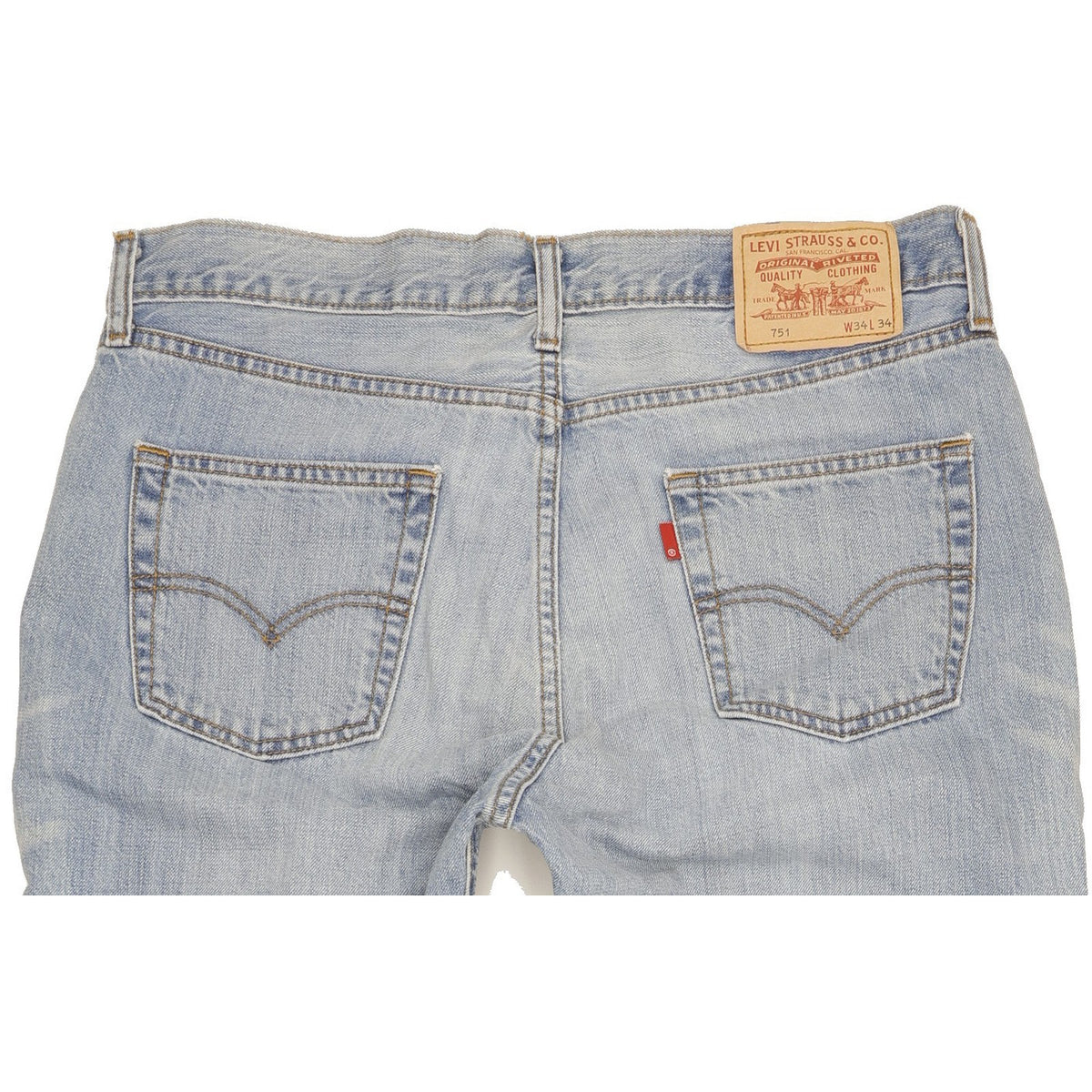 Levi's 751 Men Blue Straight Slim Jeans W34 L34