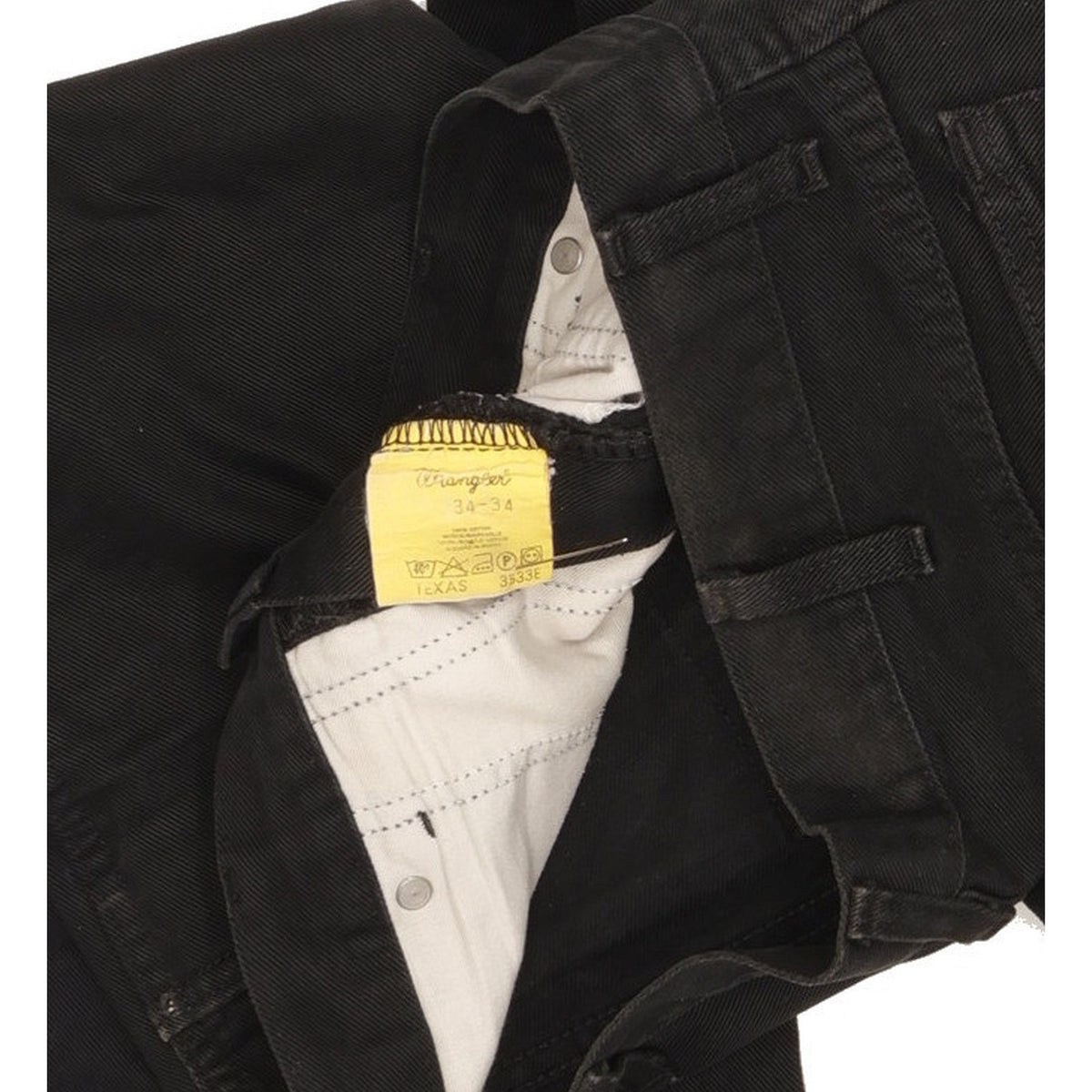 Wrangler Texas Men Black Straight Regular Jeans W34 L34
