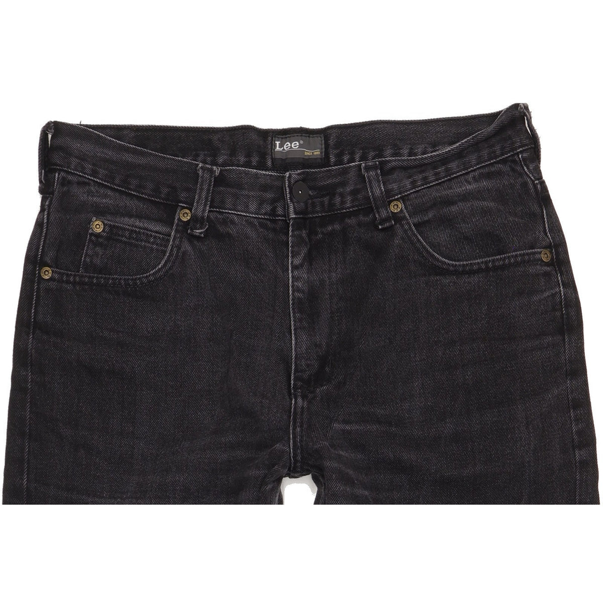 Lee Chicago Men Black Straight Regular Jeans W33 L31