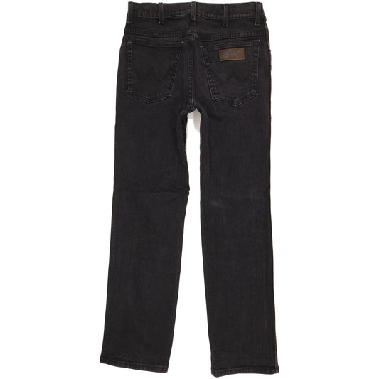 Wrangler Texas Men Black Straight Regular Stretch Jeans W32 L30