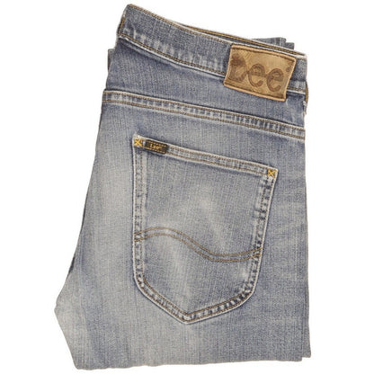 Lee Men Blue Straight Slim Jeans W30 L30
