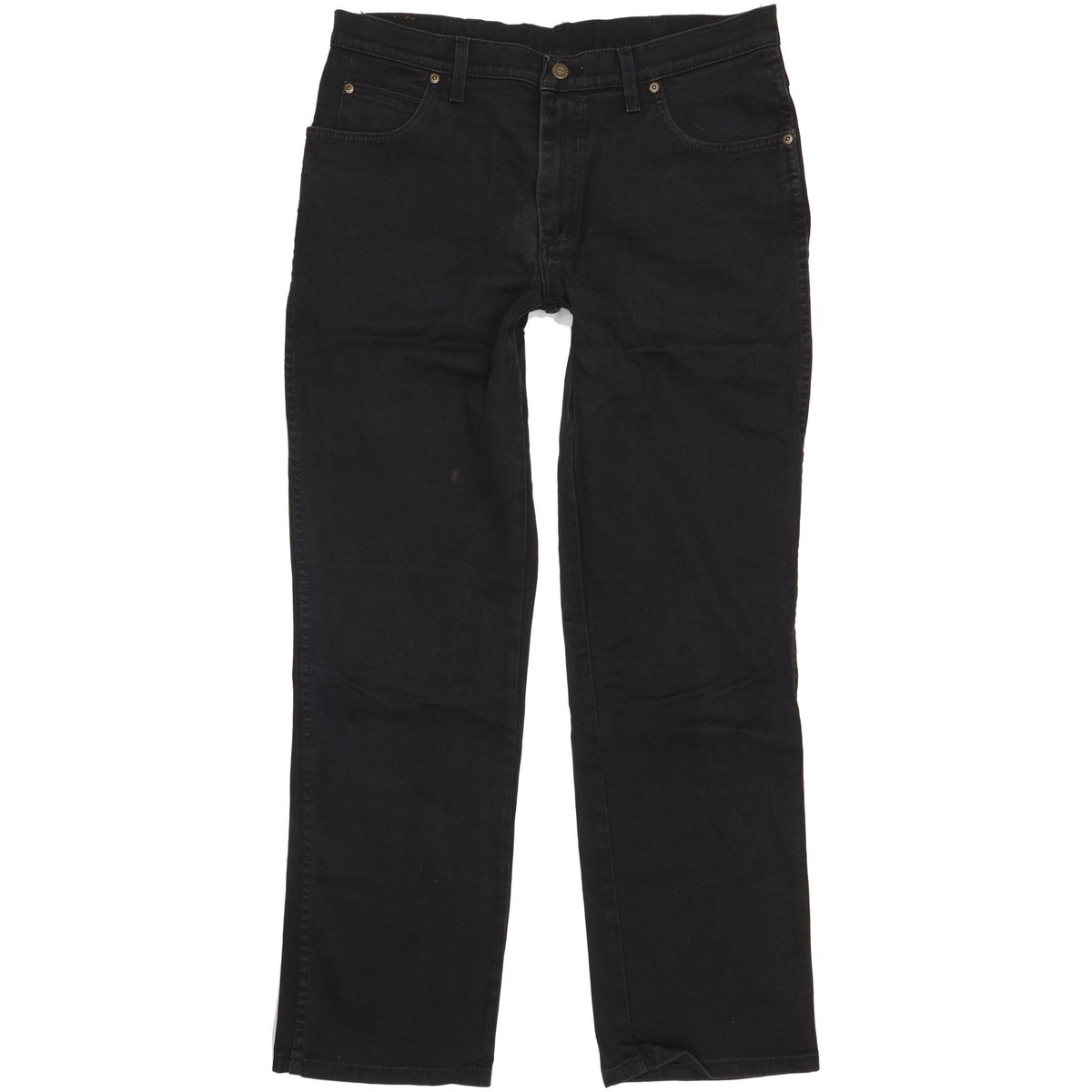 Wrangler Durable Quality Men Black Straight Regular Jeans W36 L32