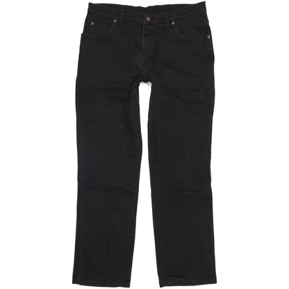 Wrangler Durable Quality Men Black Straight Regular Jeans W36 L32