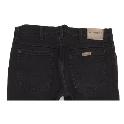 Wrangler Durable Quality Men Black Straight Regular Jeans W36 L32