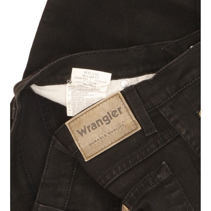 Wrangler Durable Quality Men Black Straight Regular Jeans W36 L32