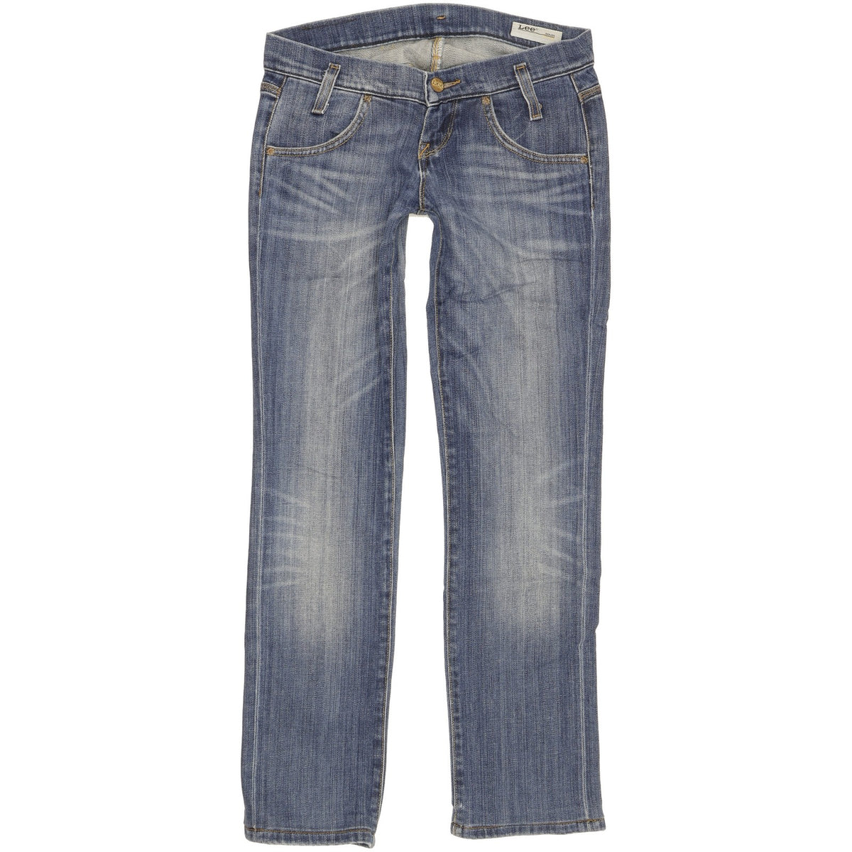 Lee Lynn Women Blue Straight Slim Stretch Jeans W25 L29