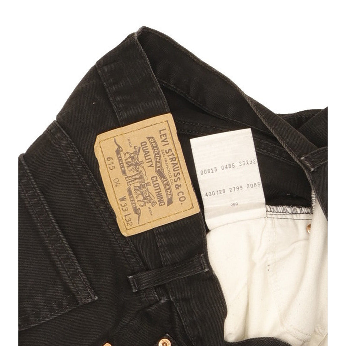 Levi's 615 Men Black Straight Regular Jeans W33 L26
