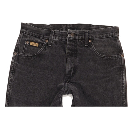 Wrangler Indiana Men Black Straight Regular Jeans W32 L31