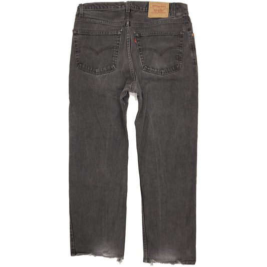 Levi's 505 Men Black Straight Regular Jeans W37 L28