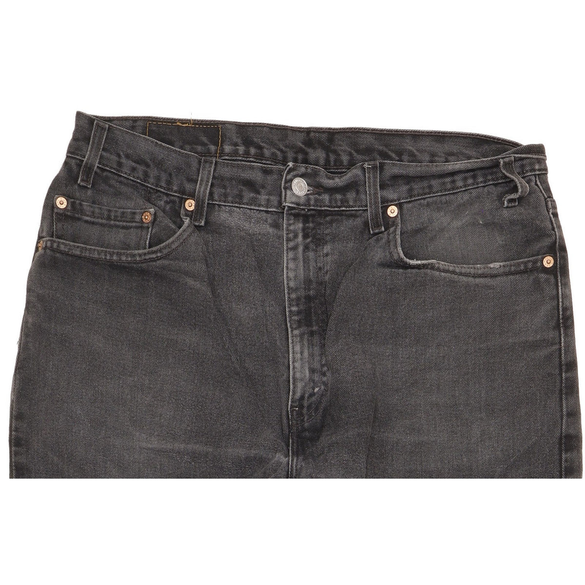 Levi's 505 Men Black Straight Regular Jeans W37 L28
