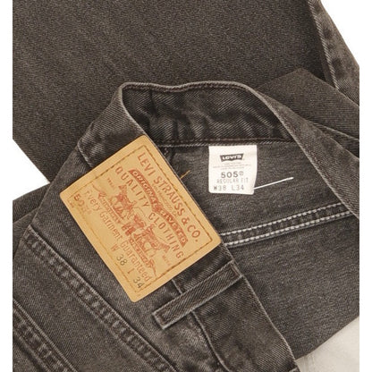 Levi's 505 Men Black Straight Regular Jeans W37 L28