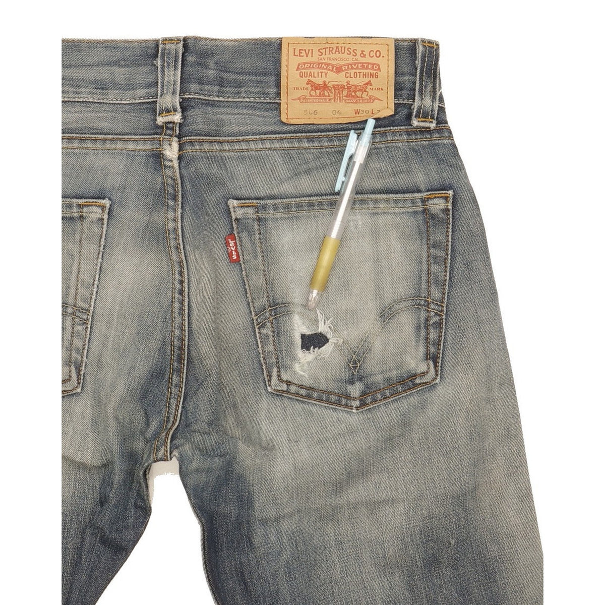 Levi's 506 Men Blue Straight Regular Jeans W30 L33