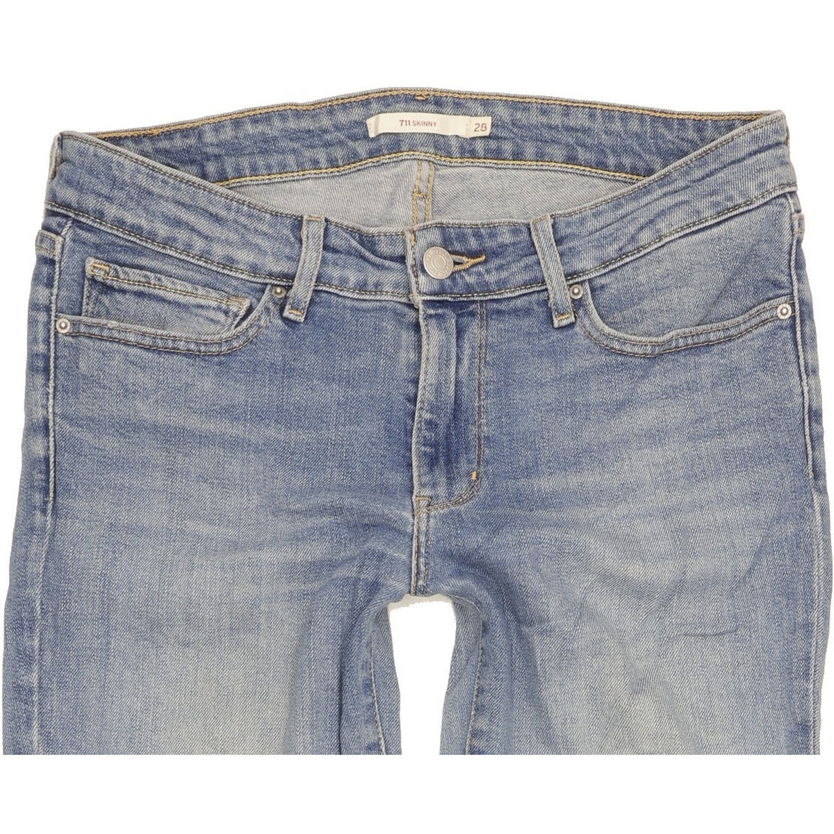 Levi's 711 Women Blue Skinny Slim Stretch Jeans W28 L32