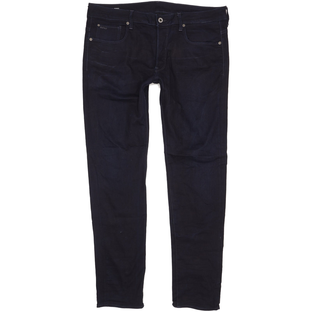 G-Star 3301 Men Navy Straight Slim Stretch Jeans W36 L33