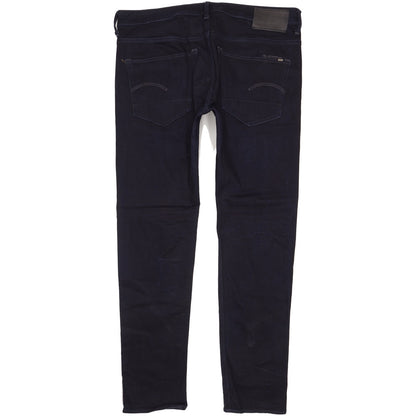 G-Star 3301 Men Navy Straight Slim Stretch Jeans W36 L33