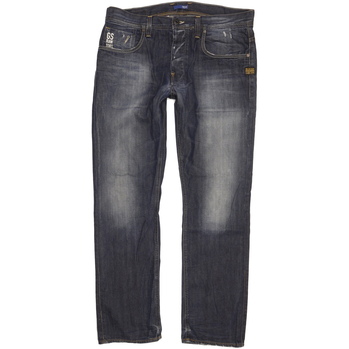 G-Star Attacc Men Blue Straight Regular Jeans W36 L32