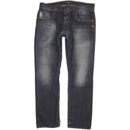 G-Star Attacc Men Blue Straight Regular Jeans W36 L32