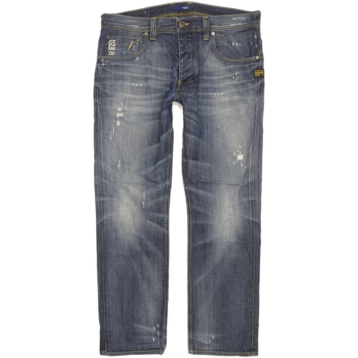 G-Star Attacc Men Blue Straight Regular Jeans W36 L30
