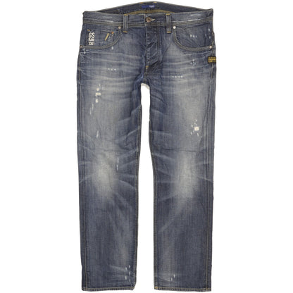 G-Star Attacc Men Blue Straight Regular Jeans W36 L30