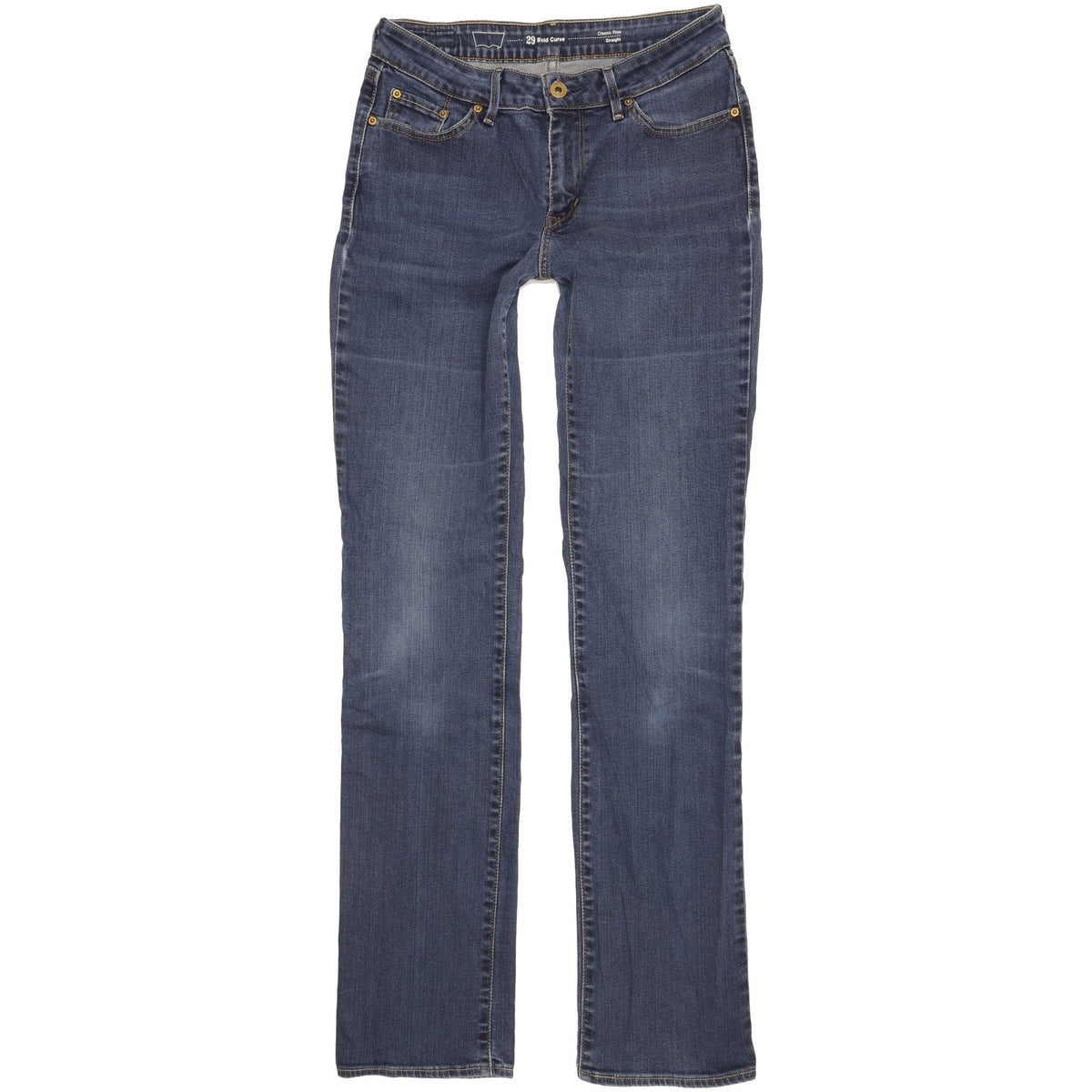 Levi's Bold Curve Women Blue Straight Classic Stretch Jeans W29 L33