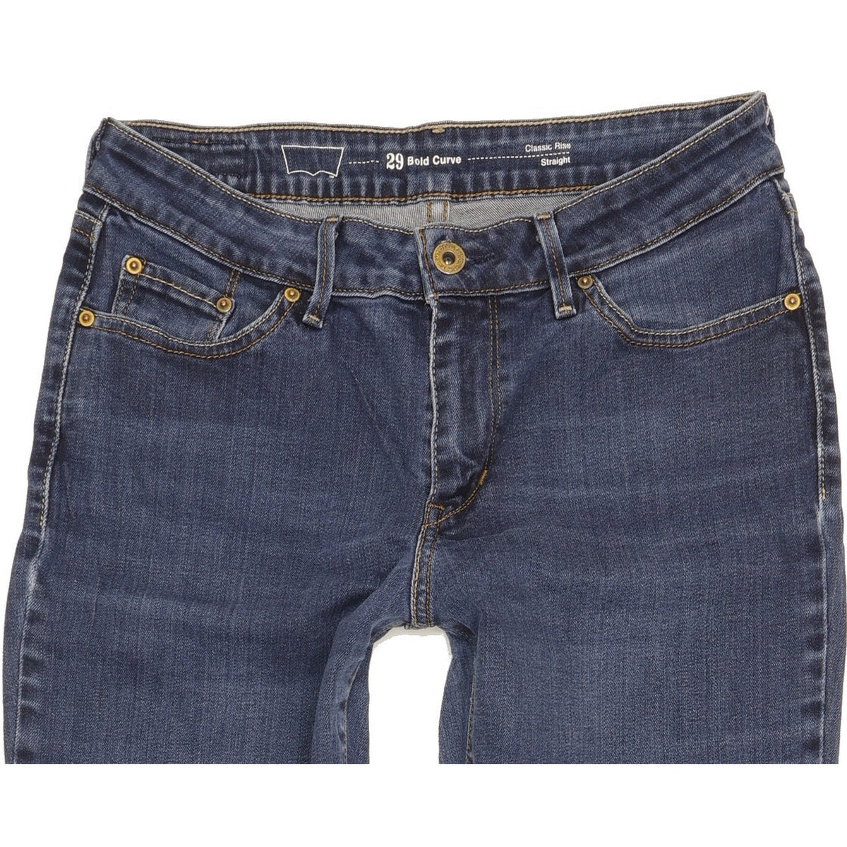 Levi's Bold Curve Women Blue Straight Classic Stretch Jeans W29 L33