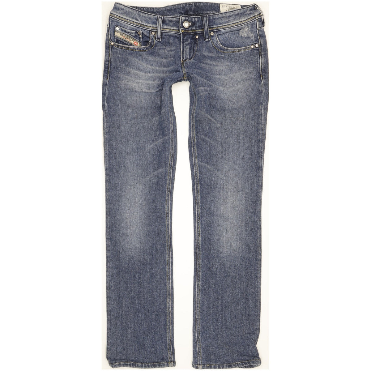 Diesel Lowky Women Blue Straight Slim Stretch Jeans W26 L29
