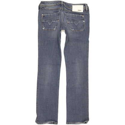 Diesel Lowky Women Blue Straight Slim Stretch Jeans W26 L29