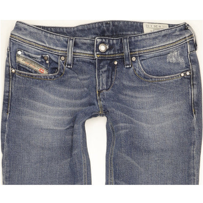 Diesel Lowky Women Blue Straight Slim Stretch Jeans W26 L29