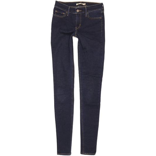Levi's 710 Super Women Blue Skinny Slim Stretch Jeans W28 L34
