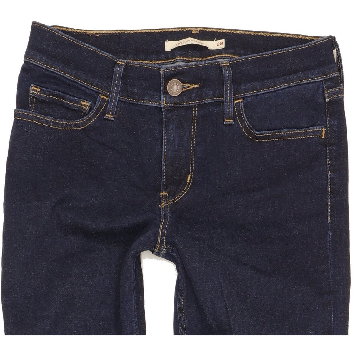 Levi's 710 Super Women Blue Skinny Slim Stretch Jeans W28 L34